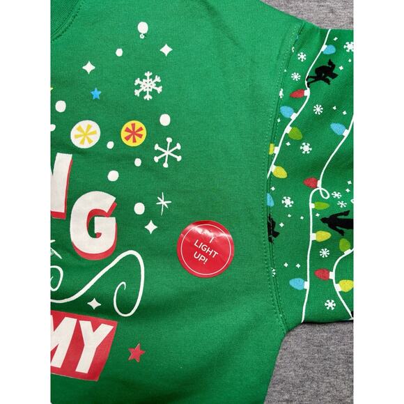 Light Up Christmas Sweatshirt Buddy the Elf Smiling Is My Favorite Size Jnr. XL - Picture 3 of 11